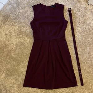 Banana Republic Sleeveless Burgundy Mini Dress